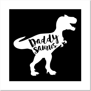 Daddysaurus Funny Dinosaur Dad Gift T Rex Father's Day Posters and Art